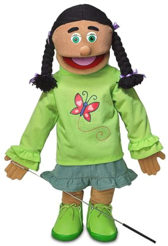 Jasmine, Hispanic Girl, Full Body, Ventriloquist Style Puppet, 65cm