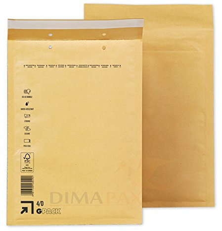 Luftpolstertaschen braun D4 / DIN B5 / C5+ 400 Stück dimapax