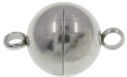 Perlin 5 magnetiska lås 12 x 6 mm rund mässing kedjelås lås förbindelse smyckeslås magnet lås för smycken tillbehör kedja armband gör-det-själv silver M410