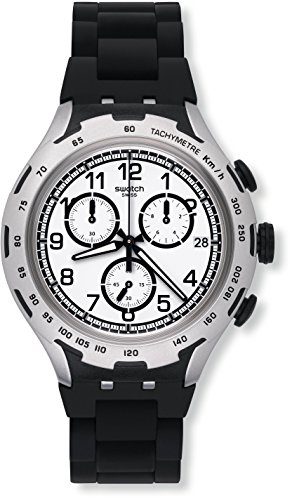 Swatch Herren Digital Quarz Uhr mit Aluminium Armband YYS4020AG