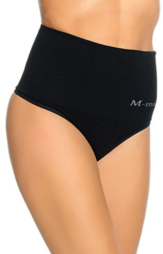 Kendindza Damen Tanga Microfaser Miederunterhose Shapeweat Höschen - Hose mit Taillenmieder Slip Panty - Strafft Bauch - Bauchweg