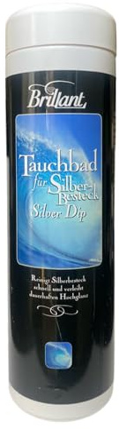 Brillant Besteckbad 500ml - Tauchbad für Silberbesteck - Silberputzmittel für Besteck aus Silber oder versilbertem Metall - Effektiv & unkompliziert