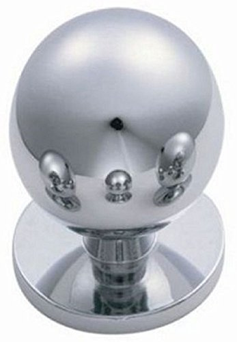 Fingertip Design Solid Ball Cabinet Cupboard Door Knob - Polished Chrome (25mm)