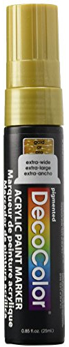 Uchida of America 415-GLD 15 MM Decocolor Acrylic Marker, Gold