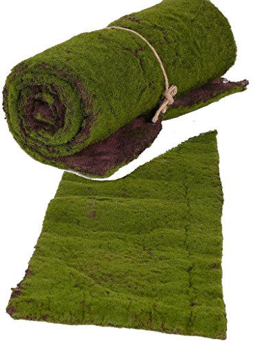 kunstpflanzen-discount.com Moos Deko künstliche Moosmatte mit 30x90cm - Gerollte Moosmatte aus Textilfasermaterial zum Basteln