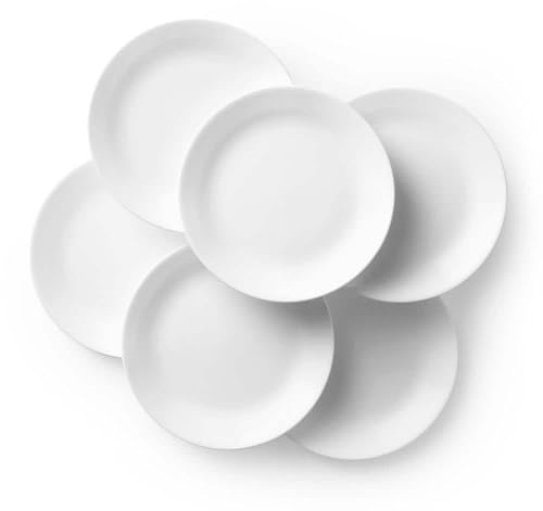 Corelle Winter Frost Plates White Dinner 10-1/4 Dia. (Pack of 6)