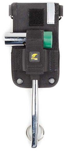 3M DBI-SALA Fall Protection For Tools,1500096,Scaffold Wrench Holster w/Rear Feed Retractor To Work Off A Belt,w/D-Rings For Heavier Tools and Pull Down Security Strap - HOL-SCAFFWRET , Black