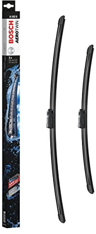 Bosch Aerotwin A102S Front-Scheibenwischer - Set mit 2 Ersatz-Scheibenwischern und vormontiertem Adapter - 2 Wischblätter, 650 mm und 475 mm