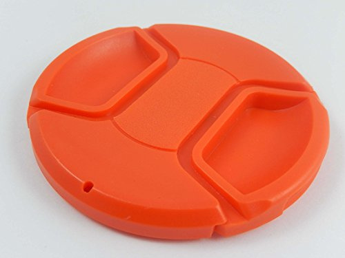 vhbw Universal Objektivdeckel 77 mm für Kamera | Kunststoff Rot, mit Innengriff