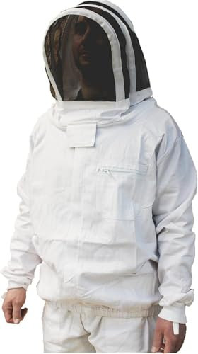 Förster-Fellnest IMKERJACKE für den Einsatz in Beruf & Hobby : mit Astronautenhaube | 100% dichte Baumwolle | stabil & sicher