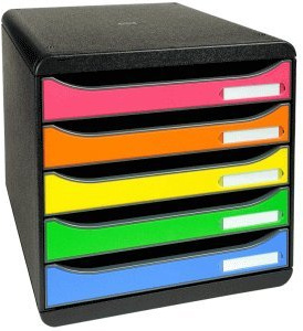 Multiform Schubladenbox Big-Box Plus Iderama 5 Fächer Mehrfarbig
