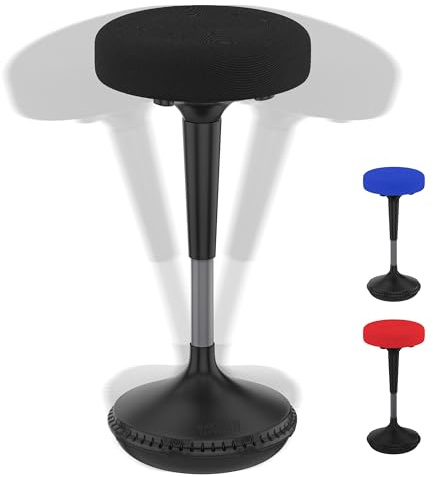 Wobble Stool Standing Desk Chair, Flexible Seating Adjustable Office Ergonomic Desk Wobble Stool for Alternative Classroom Seating, Active ADHD Wiggle Chair