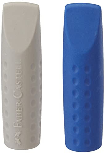 Faber-Castell 187001 - Radiergummi Radierer Grip 2001, 2-er Set, farblig sortiert (Sortiment)