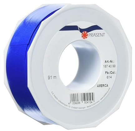 Ringelband 40mm: 91m blau