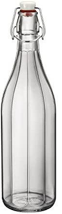 BORMIOLI ROCCO 390850MBA321990 Bormioli - Bouteille Oxford 1 L, Verre, Transparente, 8,9 x 30,6 cm