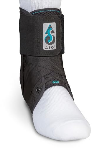 Med Spec ASO Ankle Stabilizer Lace Up Ankle Brace Sprain Support Black, XXL