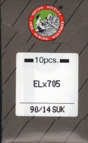 ORGAN 10 Nadeln ELx705 Stärke 90 SUK für Babylock Overlocker und Cover