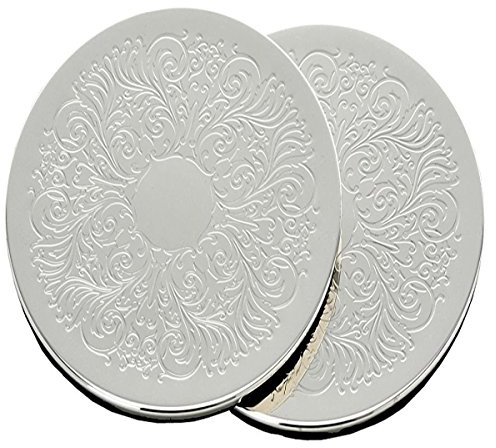 2er Set Topfuntersetzer rund Ø 19,5 cm – Premium Silber Plated edel versilbert – Hochwertige Tischdeko für Pfannen & Töpfe