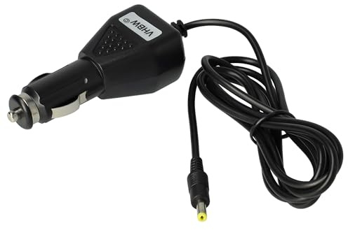 vhbw KFZ-Ladekabel kompatibel mit Philips PD-7030 | PD7032, PD9122, PD7025, PD7030/07, PD7030/12 DVD-Player - 12V Ladegerät Schwarz