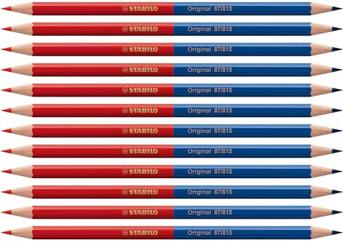 STABILO - Premium-Buntstift - Original | 12er Pack, zweifarbig, rot, blau