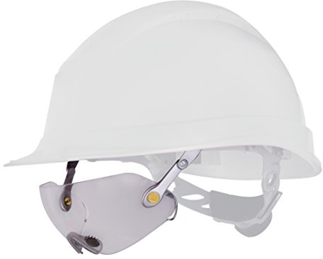 Delta plus - Gafa incolora policarbonato adaptable casco obra aluminio plata
