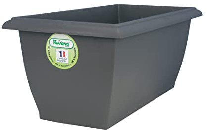 Riviera Jardinière Rectangle, 80cm x 40cm, Gris