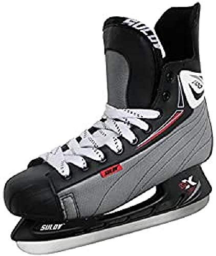 SULOV Herren Eishockey Schlittschuhe, Schwarz, 43, Z100-13.1
