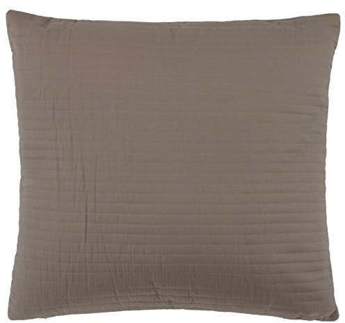 Brandsseller Dekokissen Zierkissen Couchkissen Sofakissen - Kissenhülle mit Reißverschluss und separater Füllung - Größe: 40x80 cm - Taupe/Linienmuster
