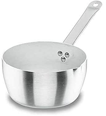 LACOR 21224 - Cazo Bombado Chef Aluminio 24 cms - Cocina Profesional | En aluminio ligero, para salsas, leche y raciones pequeñas; ideal para cocina profesional y uso diario en casa