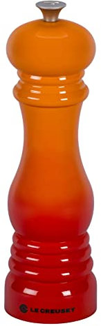 Le Creuset Pfeffermühle, ABS-Kunststoff, 6,2 x 6,2 x 20,8 cm, Keramik-Mahlwerk, Ofenrot, 96001900090000