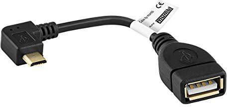 mumbi OTG USB Adapter Kabel (micro-B Datenkabel gewinkelt 11 cm)