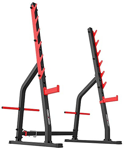 Marbo Sport Kniebeugenständer Hantelablage mit Scheibenständer Kniebeugen-Ständer MS-S107