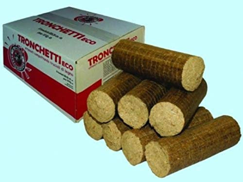 Tronchetti Ceppi Eco Brik In Segatura Pressata Per Caminetti Cf.8 Pz.