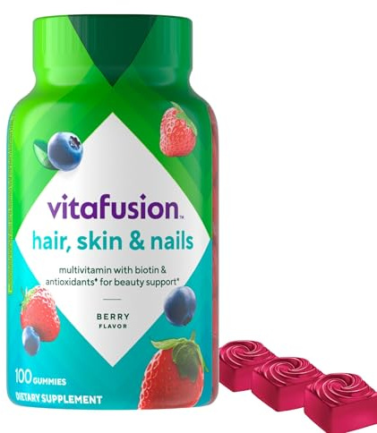 Vitafusion Hair Skin and Nails Gummies | Biotin 5000mcg Per 3 Gummies