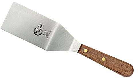 Mercer Culinary Praxis Rosewood Handle Square Edge Turner, 4 Inch x 2.5 Inch,Brown