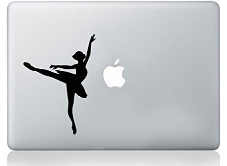 Autocollant en vinyle pour ordinateur portable Motif ballerine dansante Apple Macbook compatible sticker