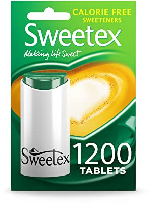 Sweetex Zero Calorie Sweetener Tablets, 1200 Count, Sugar-Free Artificial Substitute, Ideal For Weight Control And Slimming, Perfect Baking Supplies