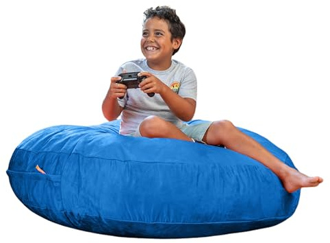 Jaxx Bean Bags Cocoon Junior Kids Bean Bag, 4-Feet, Blueberry Microsuede
