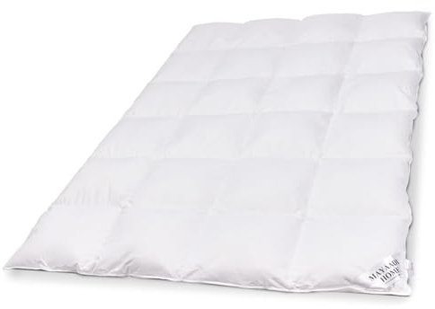 Mayaadi-Home Daunendecke 200x220 cm | 2500g Bettdecke, 70% Gänsedaunen 30% Federn | 100% natürliche Baumwolle | Made in Europe | Steppdecke geeignet für Allergiker | HS49
