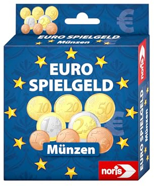 Noris 606521012 - Spielgeld Münzen - geeignet als Spielset für Spielkassen, Kaufladen, rechnen lernen, uvm., ab 3 Jahren