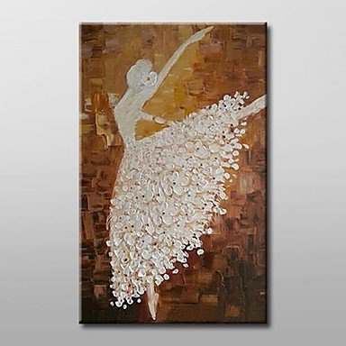 dipinto a mano pittura a olio astratta moderna ballerina con telaio teso pronto da appendere