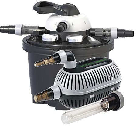 Velda 126311 Druckfilter Komplettset für Teiche bis 10.000 Liter inkl. Pumpe, 9 Watt UV-C, Clear Control Set