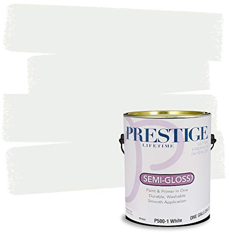 PRESTIGE Paints Interior Paint and Primer in One, 1 Gallon, Semi-Gloss, White