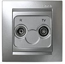 Simon M139860 - Toma r-tv final serie 15 aluminio
