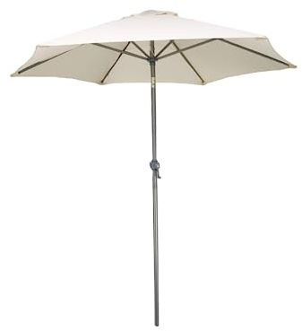 Kingfisher 2m Cream Aluminium Parasol with Tilt Mechanism
