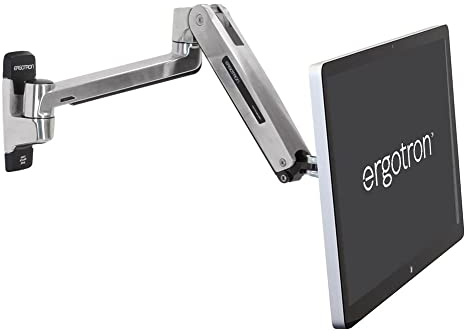 Ergotron LX HD Sit-Stand - Soporte de pared para TV, plateado