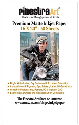 16 X 20 Premium Arctic Matte Inkjet Photo Paper - 50 Sheets