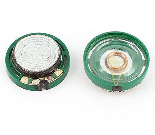 sourcing map 2 Pcs 0.25W 8Ohm 21mm Dia Plastic Housing Magnet Speaker Loudspeaker