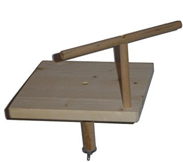 pipano Dach Sitzbrett 20 x 20 cm mit T-Sitzstange 12 mm für Vogelkäfig, Wellensittich, DST12