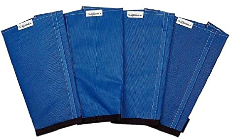 SHOOFLY Horse Leggins, Patented Loose Fitting Fly Boots, Breathable Plastic Mesh (Blue/Medium)